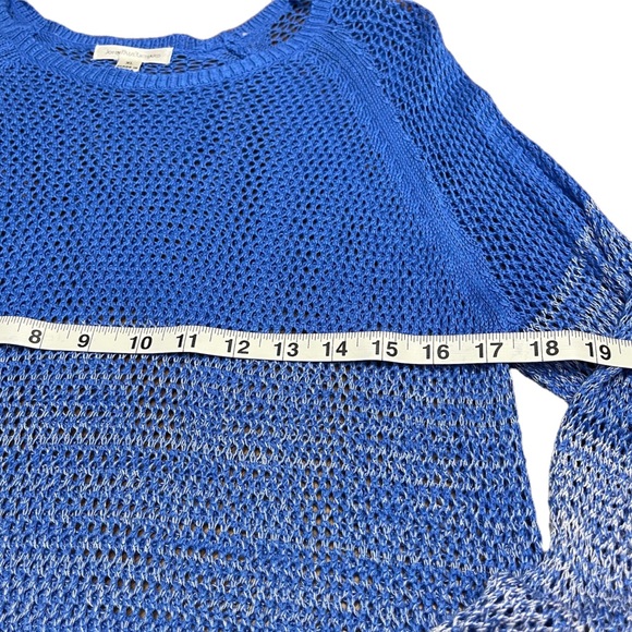 JOHN PAUL RICHARD| OPEN KNIT SWEATER | BLUE/WHITE | SZ XL | NWT - Picture 3 of 8
